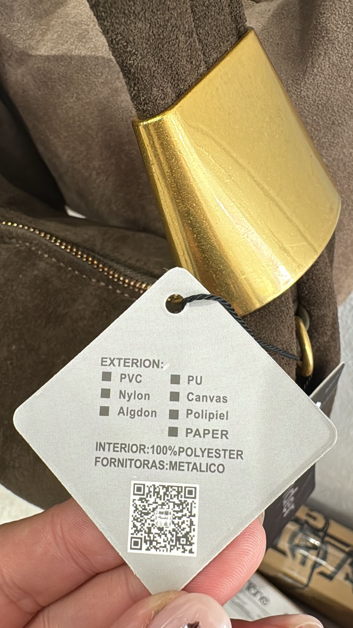 Bolso Gold de ante - Imagen 4